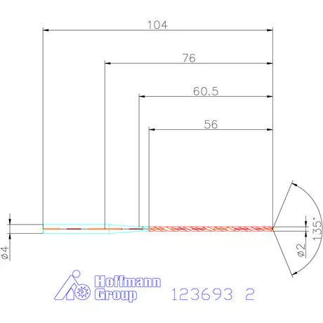 Garant VHM-HPC mélyfurat fúró hengeres szárral DIN 6535 HA 25×D 2 mm