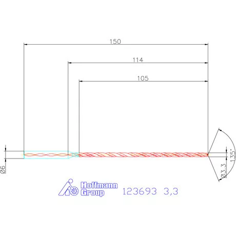 Garant VHM-HPC mélyfurat fúró hengeres szárral DIN 6535 HA 25×D 3,3 mm