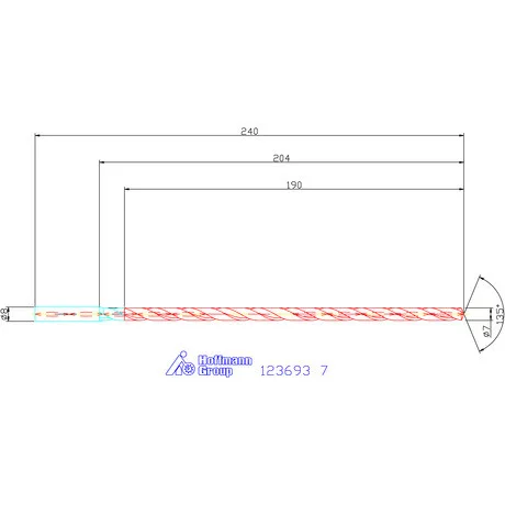 Garant VHM-HPC mélyfurat fúró hengeres szárral DIN 6535 HA 25×D 7 mm