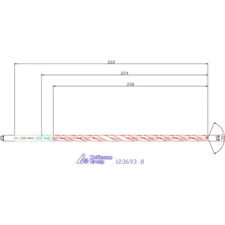 Garant VHM-HPC mélyfurat fúró hengeres szárral DIN 6535 HA 25×D 8 mm
