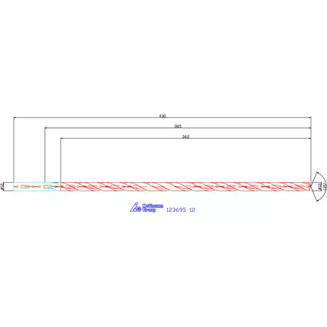 Garant VHM-HPC mélyfurat fúró hengeres szárral DIN 6535 HA 30×D 12 mm