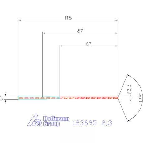 Garant VHM-HPC mélyfurat fúró hengeres szárral DIN 6535 HA 30×D 2,3 mm