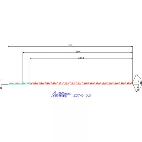 Garant VHM-HPC mélyfurat fúró hengeres szárral DIN 6535 HA 40×D 5,5 mm