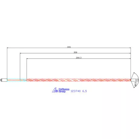 Garant VHM-HPC mélyfurat fúró hengeres szárral DIN 6535 HA 40×D 6,5 mm