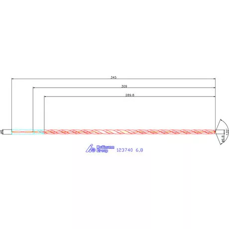 Garant VHM-HPC mélyfurat fúró hengeres szárral DIN 6535 HA 40×D 6,8 mm