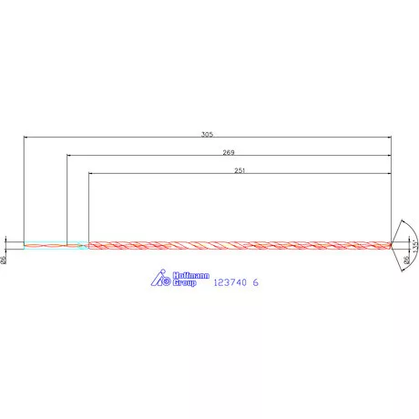 Garant VHM-HPC mélyfurat fúró hengeres szárral DIN 6535 HA 40×D 6 mm