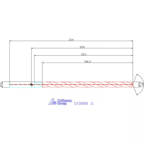 Garant Garant Master Steel DEEP VHM mélyfurat fúró hengeres szárral DIN 6535 HA 16×D 11 mm