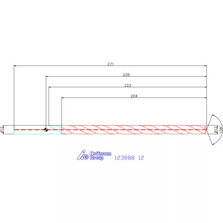 Garant Garant Master Steel DEEP VHM mélyfurat fúró hengeres szárral DIN 6535 HA 16×D 12 mm