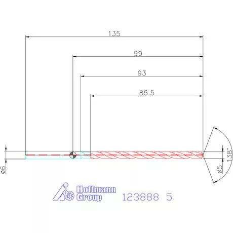 Garant Garant Master Steel DEEP VHM mélyfurat fúró hengeres szárral DIN 6535 HA 16×D 5 mm