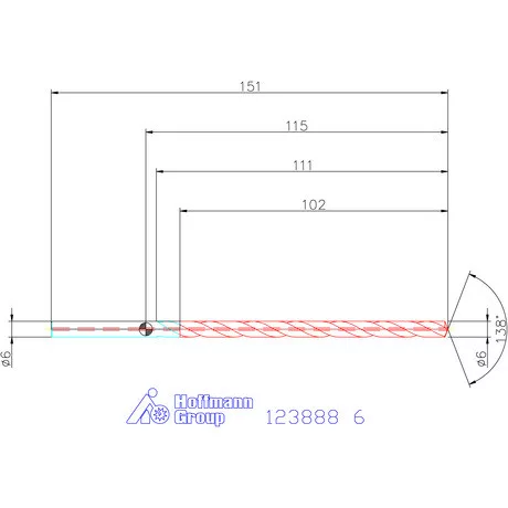 Garant Garant Master Steel DEEP VHM mélyfurat fúró hengeres szárral DIN 6535 HA 16×D 6 mm