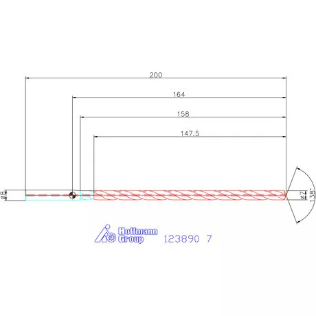 Garant Garant Master Steel DEEP VHM-HPC másodlagos vezetőfúró hengeres szárral DIN 6535 HA 20×D 7 mm