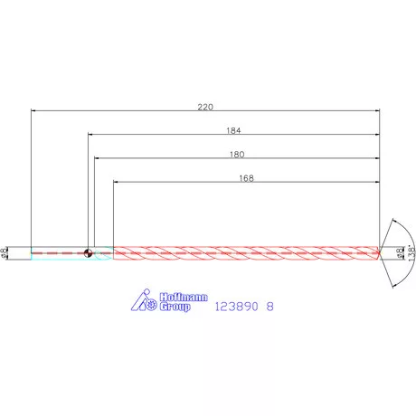 Garant Garant Master Steel DEEP VHM-HPC másodlagos vezetőfúró hengeres szárral DIN 6535 HA 20×D 8 mm