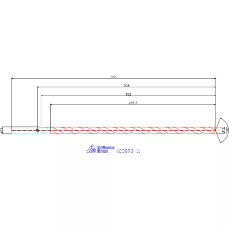 Garant Garant Master Steel DEEP VHM mélyfurat fúró hengeres szárral DIN 6535 HA 25×D 11 mm