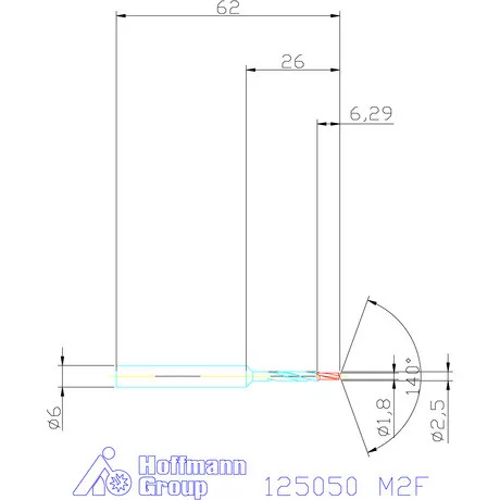Garant VHM rövid lépcsős magfurat fúró 90° M2F