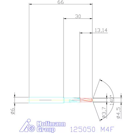 Garant VHM rövid lépcsős magfurat fúró 90° M4F