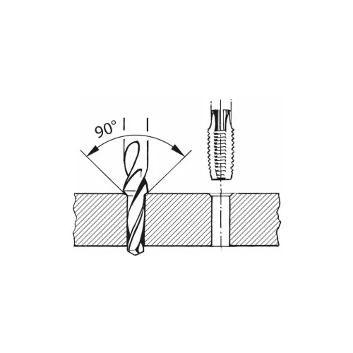 Garant VHM rövid lépcsős magfurat fúró 90° M4