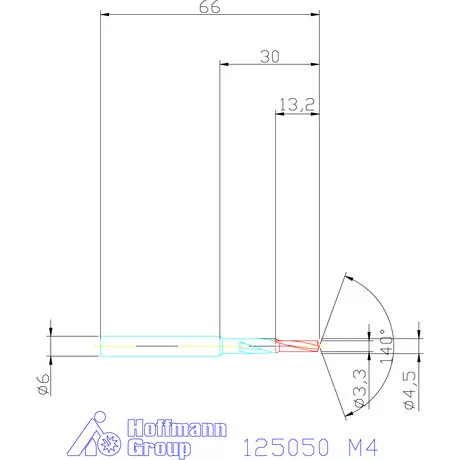 Garant VHM rövid lépcsős magfurat fúró 90° M4