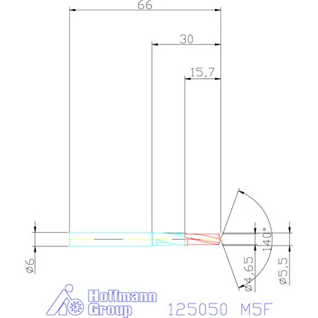 Garant VHM rövid lépcsős magfurat fúró 90° M5F