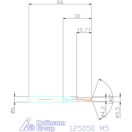 Garant VHM rövid lépcsős magfurat fúró 90° M5