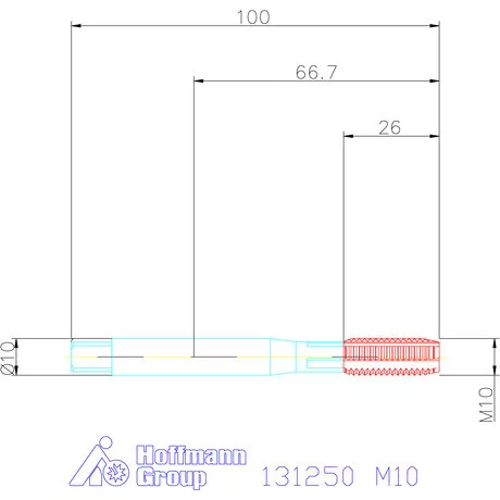 Garant Gépi menetfúró Form C DIN 371/376 M10