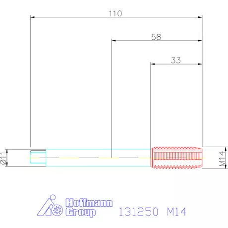 Garant Gépi menetfúró Form C DIN 371/376 M14