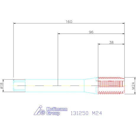 Garant Gépi menetfúró Form C DIN 371/376 M24