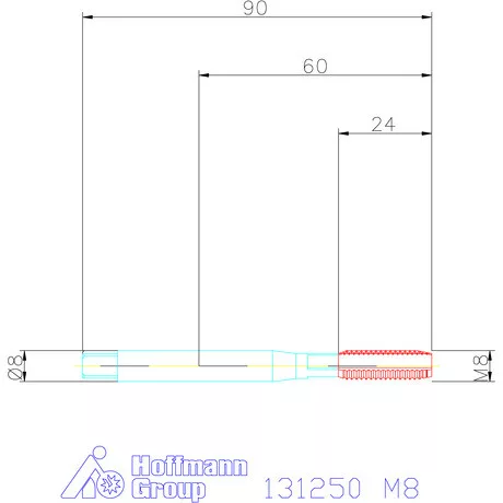 Garant Gépi menetfúró Form C DIN 371/376 M8