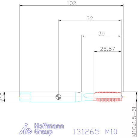 Holex Holex Clever Tap gépi menetfúró Form B DIN 371/376 M10