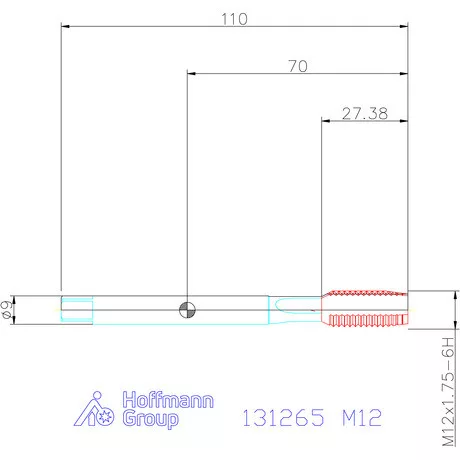 Holex Holex Clever Tap gépi menetfúró Form B DIN 371/376 M12