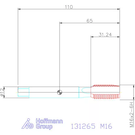 Holex Holex Clever Tap gépi menetfúró Form B DIN 371/376 M16