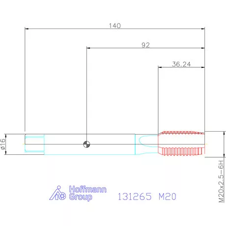 Holex Holex Clever Tap gépi menetfúró Form B DIN 371/376 M20