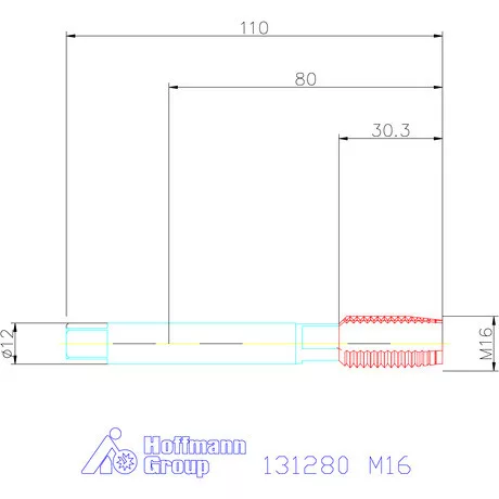 Garant Gépi menetfúró HSS-E-PM Form B M16