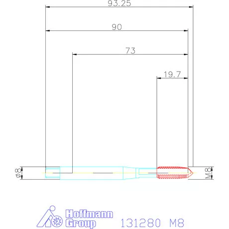 Garant Gépi menetfúró HSS-E-PM Form B M8