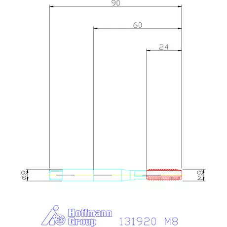 Garant Gépi menetfúró HSS-E M8