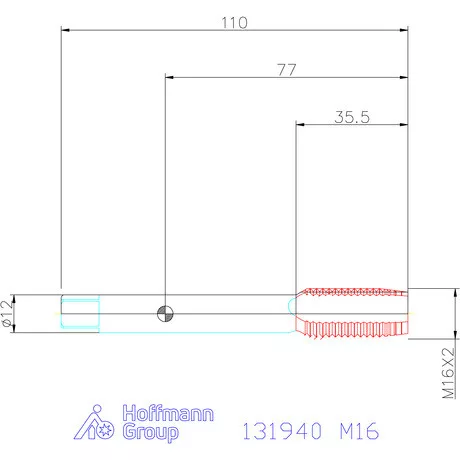 Garant Garant Master Tap Steel<sup>HT</sup> gépi menetfúró HSS-E-PM Form B 6HX M16