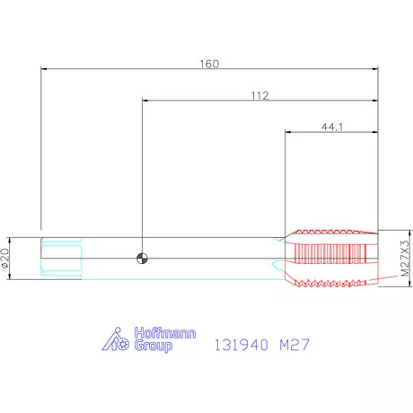 Garant Garant Master Tap Steel<sup>HT</sup> gépi menetfúró HSS-E-PM Form B 6HX M27
