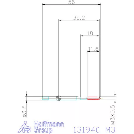 Garant Garant Master Tap Steel<sup>HT</sup> gépi menetfúró HSS-E-PM Form B 6HX M3