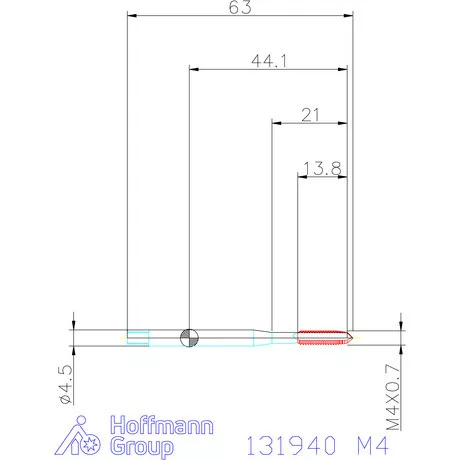 Garant Garant Master Tap Steel<sup>HT</sup> gépi menetfúró HSS-E-PM Form B 6HX M4