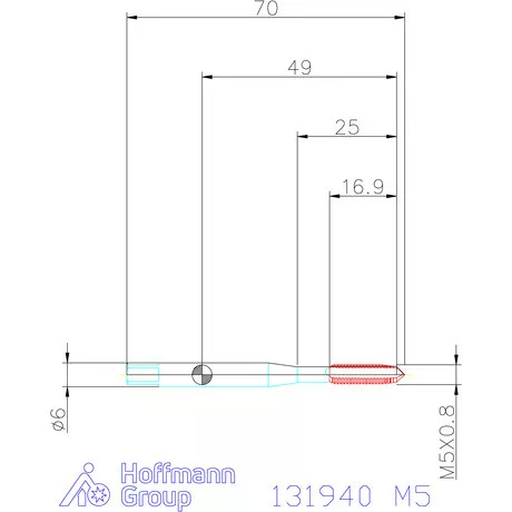 Garant Garant Master Tap Steel<sup>HT</sup> gépi menetfúró HSS-E-PM Form B 6HX M5