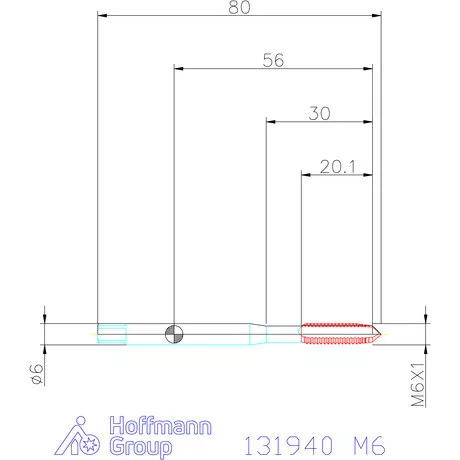 Garant Garant Master Tap Steel<sup>HT</sup> gépi menetfúró HSS-E-PM Form B 6HX M6