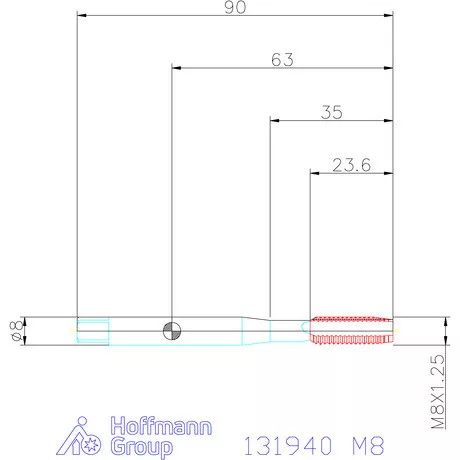Garant Garant Master Tap Steel<sup>HT</sup> gépi menetfúró HSS-E-PM Form B 6HX M8