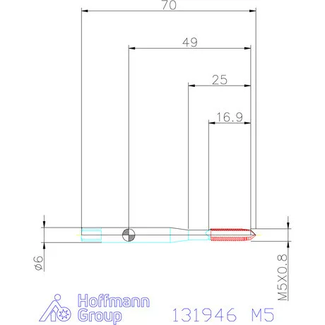 Garant Garant Master Tap Steel<sup>HT</sup> gépi menetfúró HSS-E-PM Form B 6GX M5