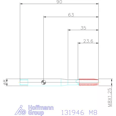 Garant Garant Master Tap Steel<sup>HT</sup> gépi menetfúró HSS-E-PM Form B 6GX M8