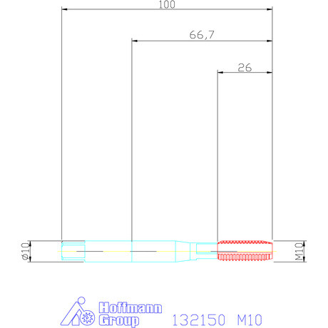 Garant Gépi menetfúró B alak M10
