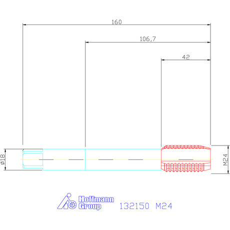 Garant Gépi menetfúró B alak M24