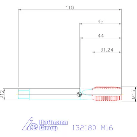 Garant Garant Master Tap INOX gépi menetfúró HSS-E-PM Form B 6HX M16