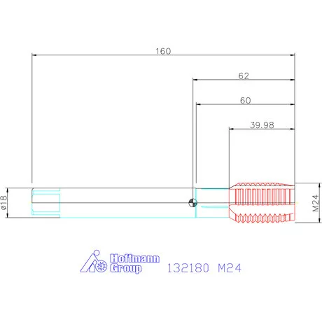 Garant Garant Master Tap INOX gépi menetfúró HSS-E-PM Form B 6HX M24