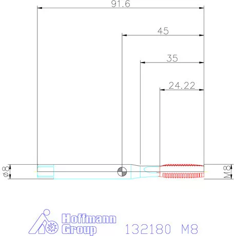 Garant Garant Master Tap INOX gépi menetfúró HSS-E-PM Form B 6HX M8