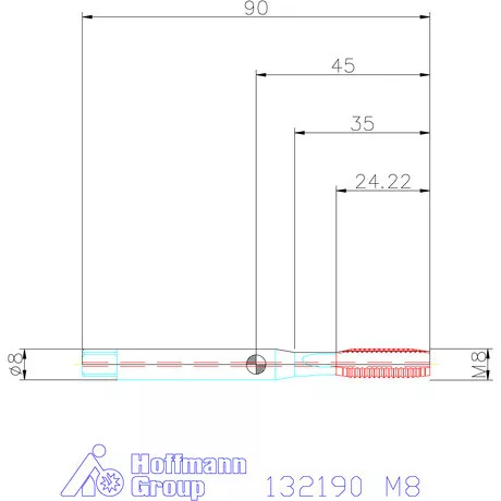 Garant Garant Master Tap INOX gépi menetfúró HSS-E-PM IK / Form B 6HX M8