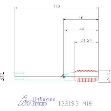 Garant Garant Master Tap INOX gépi menetfúró HSS-E-PM Form B 6GX M16